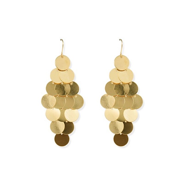  Women's Long Drop Earrings - Gold Plated Personalized, Hip-Hop Gold For Casual Club