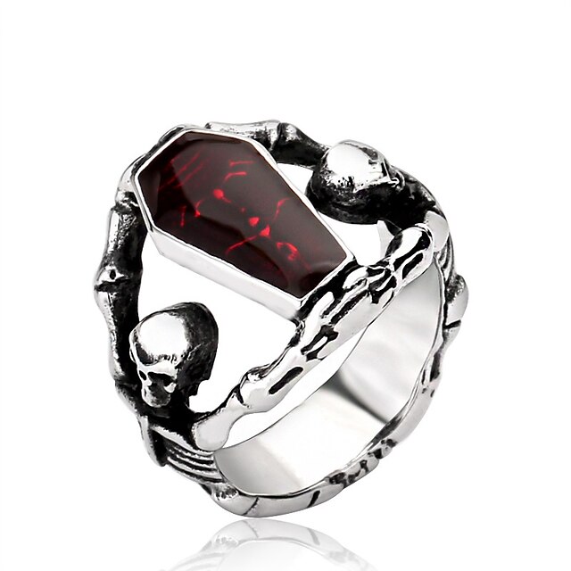  Ring Red Stainless Steel Titanium Steel Personalized Fashion 7 8 9 10 11 / Men's