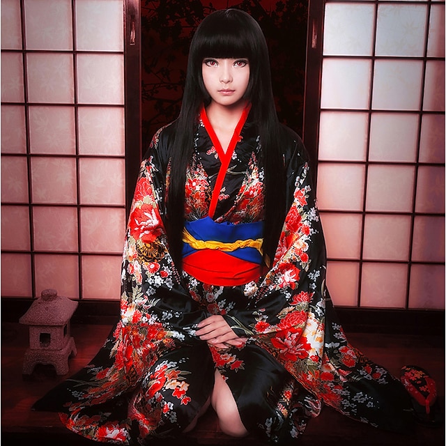  Inspired by Hell Girl Ai Enma Anime Cosplay Costumes Cosplay Suits Lolita Collar / Bow / Kimono Coat For Women's Halloween Costumes