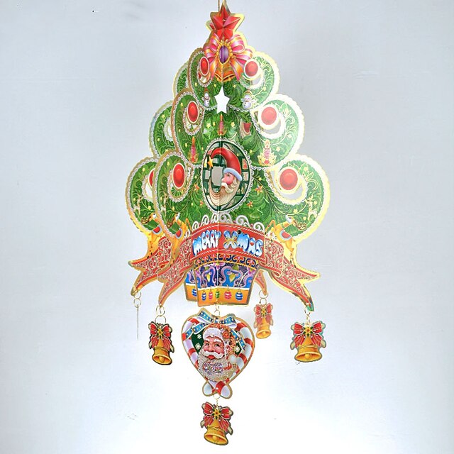  creatieve houten kerstboomversiering driedimensionaal model desktop ornament