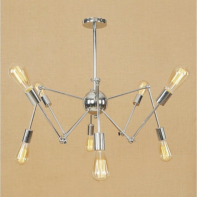  8 lumières 30 cm Style mini Ajustable Designers Lampe suspendue Métal Plaqué Chic & Moderne 110-120V 220-240V