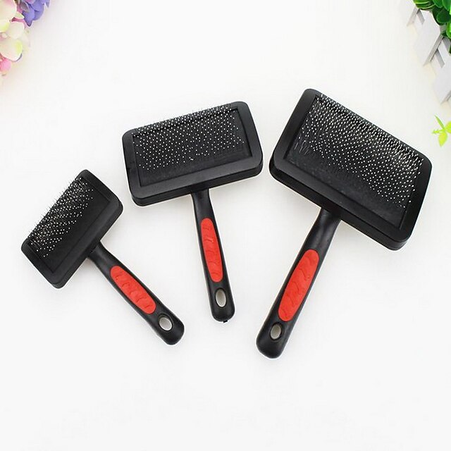  Dog Cleaning Shedding Tools Plastic Alloy Comb Brush Massage Pet Grooming Supplies 1 Piece