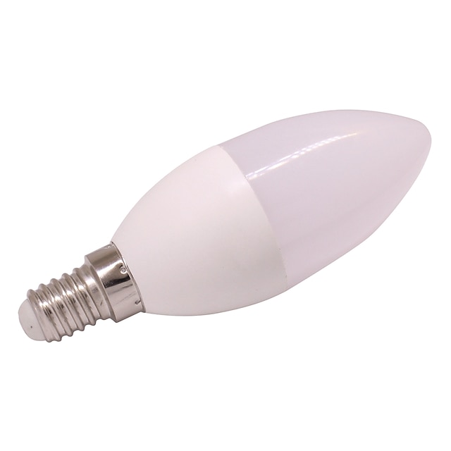  1pc 3 W LED-lysestakepærer 260 lm E14 E26 / E27 6 LED perler SMD 2835 Varm hvit Kjølig hvit 12-24 V / RoHs