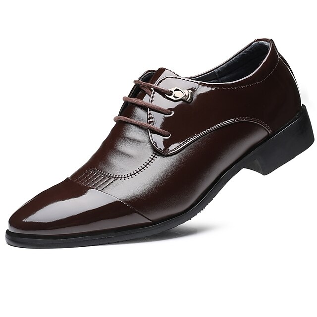  Men's Formal Shoes Faux Leather Fall / Winter Oxfords Black / Brown / Split Joint / Dress Shoes / Comfort Shoes