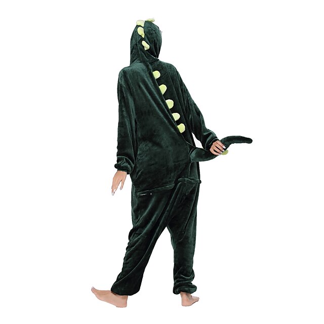 Toys & Hobbies Cosplay & Costumes | Adults Kigurumi Pajamas Dinosaur Animal Onesie Pajamas Coral fleece Green Cosplay For Men an