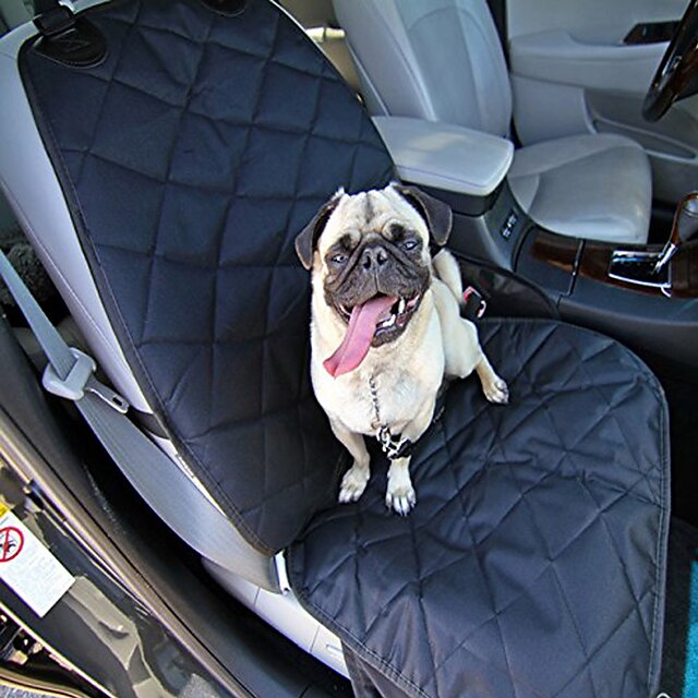  Dog Car Seat Cover Portable Foldable Solid Colored Terylene Black