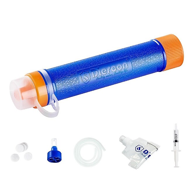  Portable Water Filters & Purifiers PP Outdoor Portable Convenient for Camping Camping / Hiking / Caving Traveling Blue
