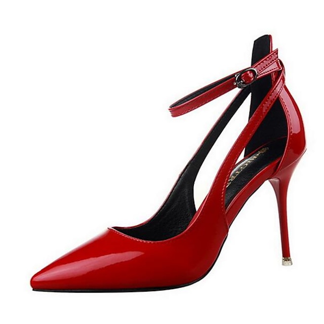  Women's Heels PU(Polyurethane) Basic Pump Spring / Fall Black / White / Red