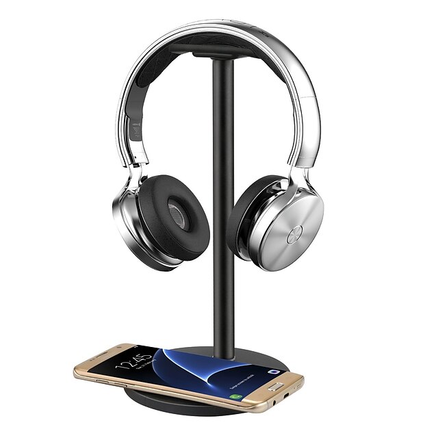  hoofdtelefoon headset stand / hanger / houder / mount met qi draadloze oplader voor Samsung Galaxy S7 / s7 edges6 / s6 edgenote 5 Nexus