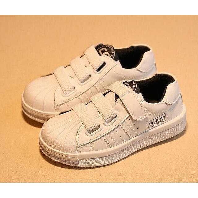  Girls' Shoes Leather Spring Fall Comfort Sneakers for Casual White Black Pink
