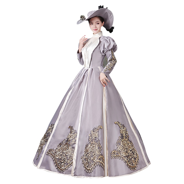 Rokoko Kostume Dame Kjoler Festkostume Hvid Vintage Cosplay Langærmet Gulvlang 6001981 2021 – $142.99