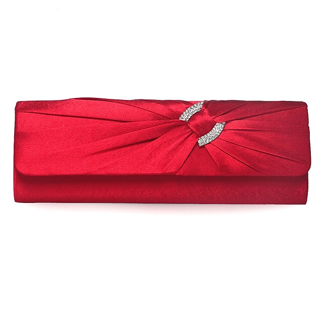  Women's Bow(s) / Buttons Silk Clutch Purple / Red / Silver
