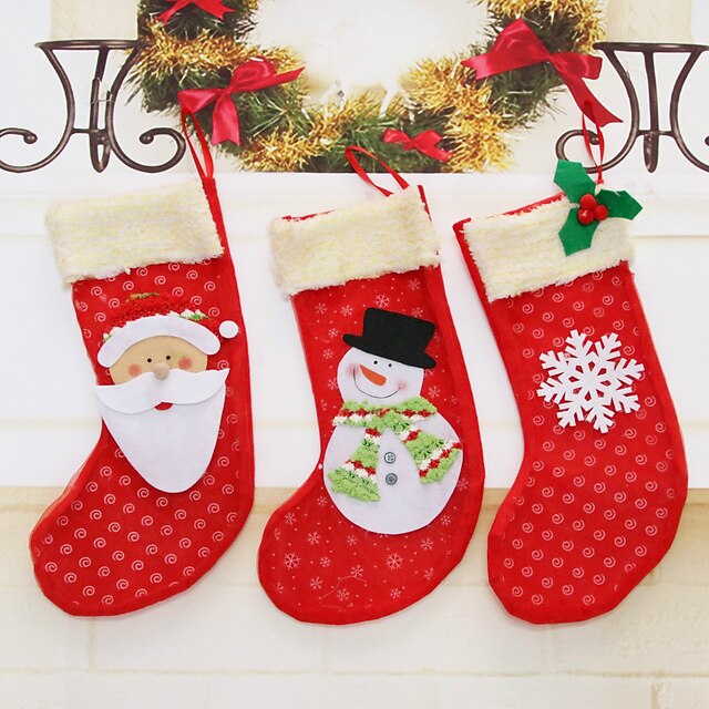  Holiday Decorations Animals / Snowmen / Santa Christmas Stockings Holiday 1 / 2 / 3 1pc / New Year's