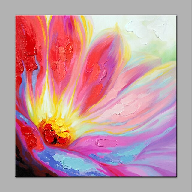  Oil Painting Hand Painted - Floral / Botanical Modern Canvas / Rolled Canvas