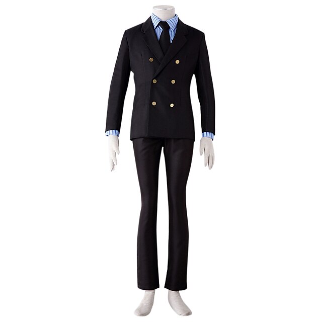  Inspired by One Piece Sanji Anime Cosplay Costumes Cosplay Suits Solid Colored Coat / Shirt / Pants For Men's