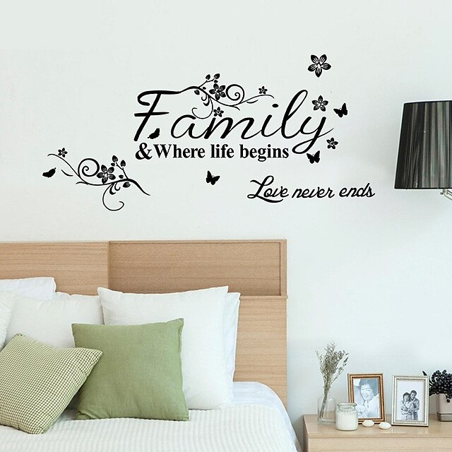  Words & Quotes Wall Stickers Plane Wall Stickers Decorative Wall Stickers, Vinyl Home Decoration Wall Decal Wall