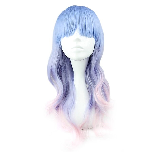  Lolita Cosplay Wigs Women's 22 inch Heat Resistant Fiber Anime Wig