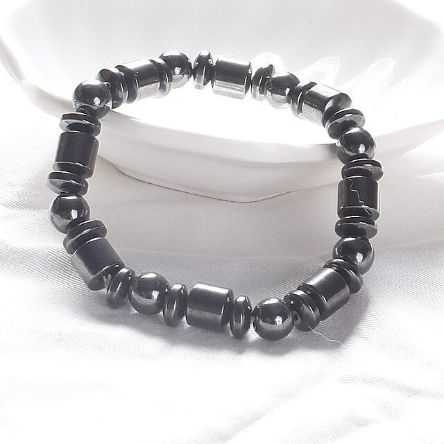  Men's Women's Bead Bracelet Magnetic Fashion energy Stone Bracelet Jewelry Black For Daily