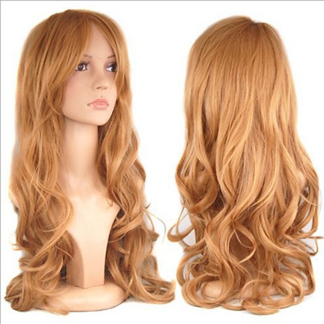  Cosplay Costume Wig Synthetic Wig Curly Curly Wig Blonde Long Brown Synthetic Hair Women‘s Blonde