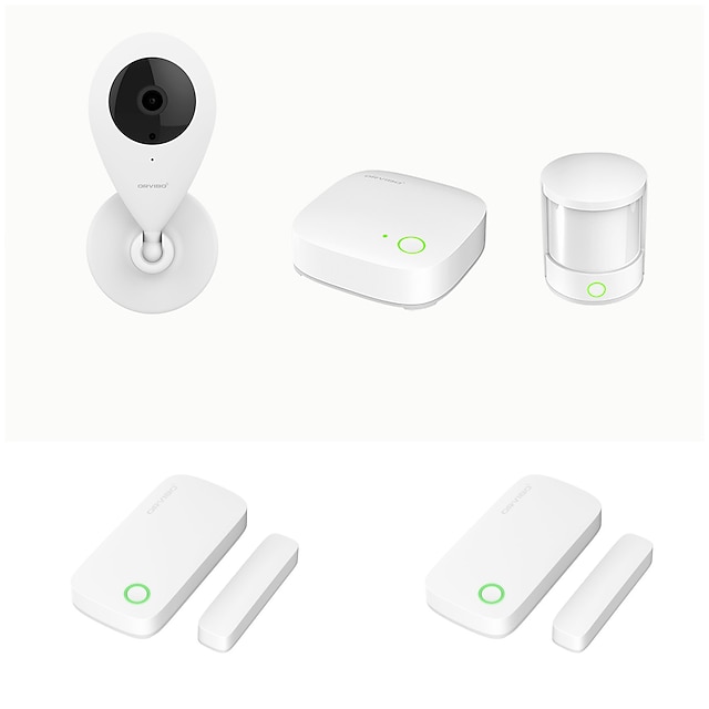  orvibo zigbee 5-in-1 slimme beveiligingsset slimme thuis minihub bewegingssensor deurglazensensor en wifi-monitor camera afstandsbediening