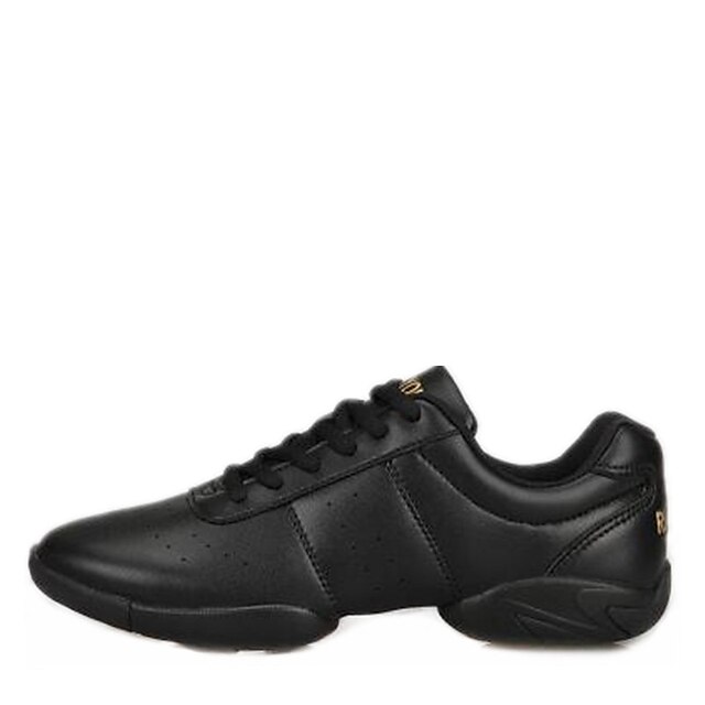  Women's Dance Sneakers Leatherette Sneaker / Split Sole Low Heel Dance Shoes White / Black