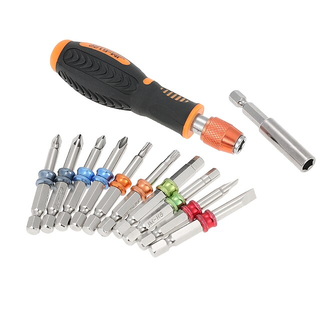  12 in 1multi tool Professional screwdriver set Color Ring Screwdriver Multi-functional magnet Screw Bits Kit Repair Tool