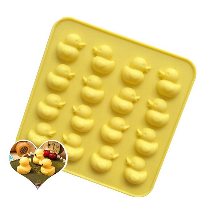  16 Holes Cute Duck Silicone Cake Mold DIY Ice Cream Maker Mould Tray