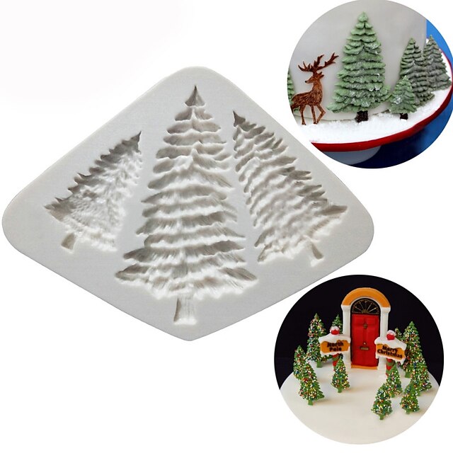  Silikon-Weihnachtsbaum-Kuchenform Kiefer Schokoladenkekse formen Küchenbackwerkzeuge