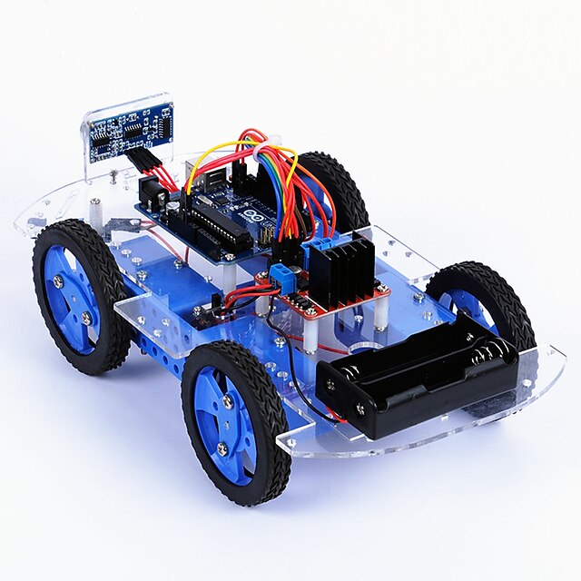  Crab Kingdom Infrared Obstacle Avoidance Obstruction Ultrasonic Car 97 Remote Control Intelligent Tracing DIY Puzzle Competition Car