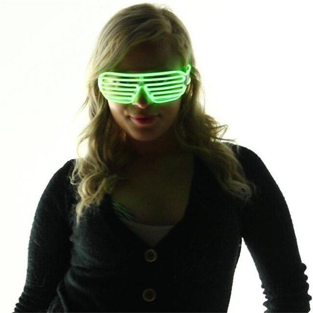  1db flash el led szemüveg világító fél világítás színes izzó klasszikus játékok tánc dj