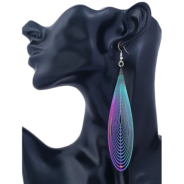 Women's Geometrical Drop Earrings Hoop Earrings - Personalized, Fashion Rainbow For Evening Party Stage