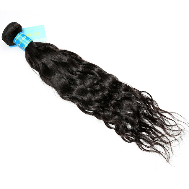  1 Bundle Brazilian Hair Water Wave Human Hair Natural Color Hair Weaves / Hair Bulk Human Hair Weaves Human Hair Extensions