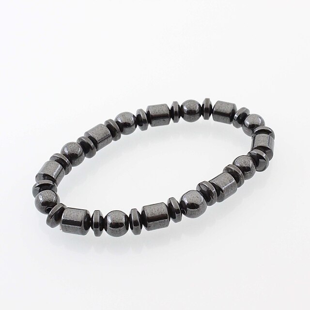  Men's Women's Bead Bracelet Magnetic Drop Natural Simple Style Fashion Natural Stone Bracelet Jewelry Black For Daily Casual Street