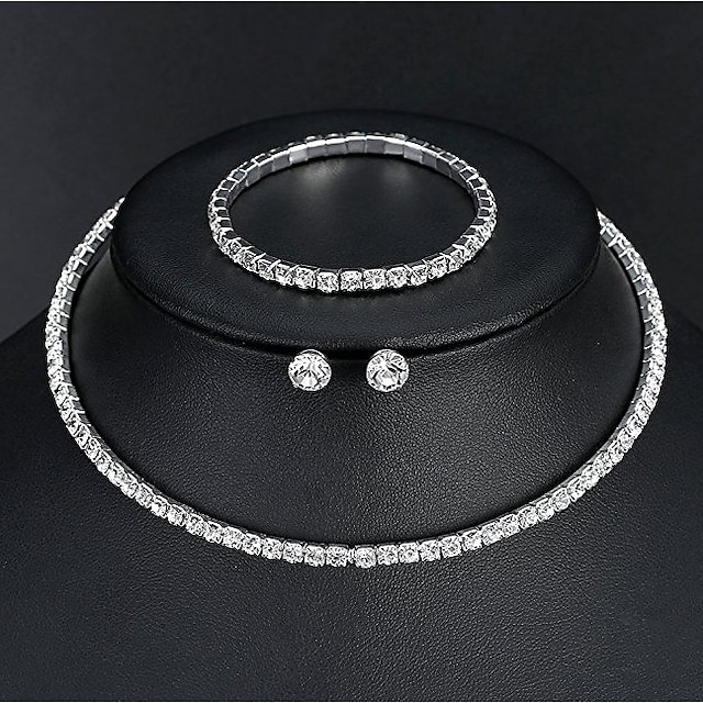  Women's Basic Elegant Earrings Jewelry Silver For Wedding Daily