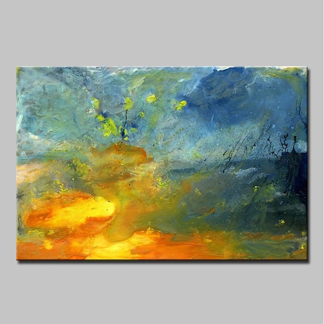  Hang målad oljemålning HANDMÅLAD - Abstrakt Abstrakt / Moderna Inkludera innerram / Sträckt kanfas