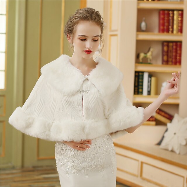  Faux Fur Wedding / Party / Evening Women's Wrap With Rhinestone / Printing / Fur Capelets
