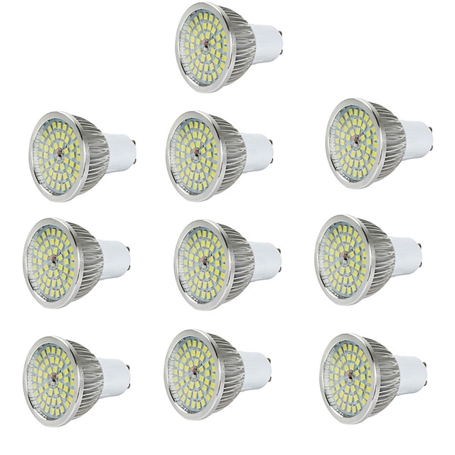  10stk 6 W LED-spotpærer 600 lm E14 GU10 GU5.3 48 LED perler SMD 2835 Dekorativ Varm hvit Kjølig hvit 85-265 V / RoHs / CE