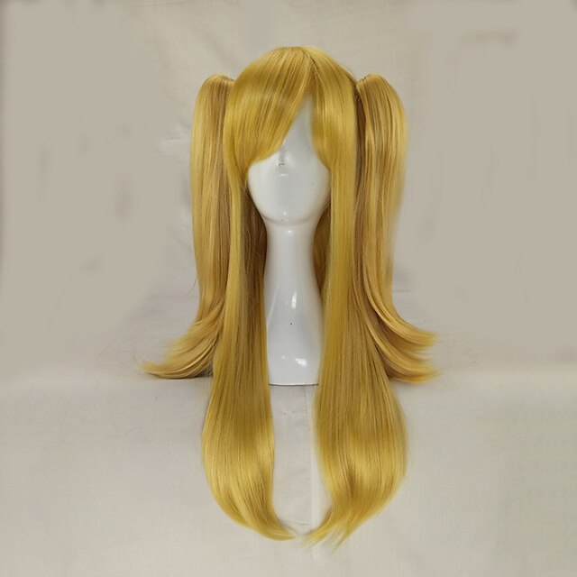  Synthetic Wig Straight Blonde With Ponytail Synthetic Hair Blonde Wig Women's Long Capless