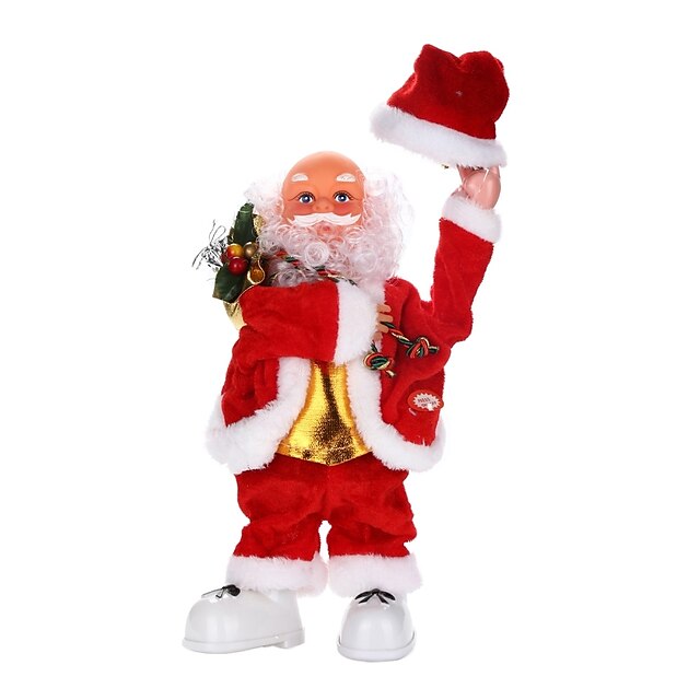  Presentes de Natal Férias Ternos de Papai Noel Jogos Dançando Plástico Suave Tecido Traçado Crianças Brinquedos Dom