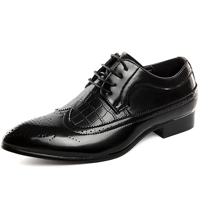  Men's Formal Shoes Patent Leather Fall / Winter Oxfords Red / Blue / Black / Party & Evening / Lace-up / Party & Evening