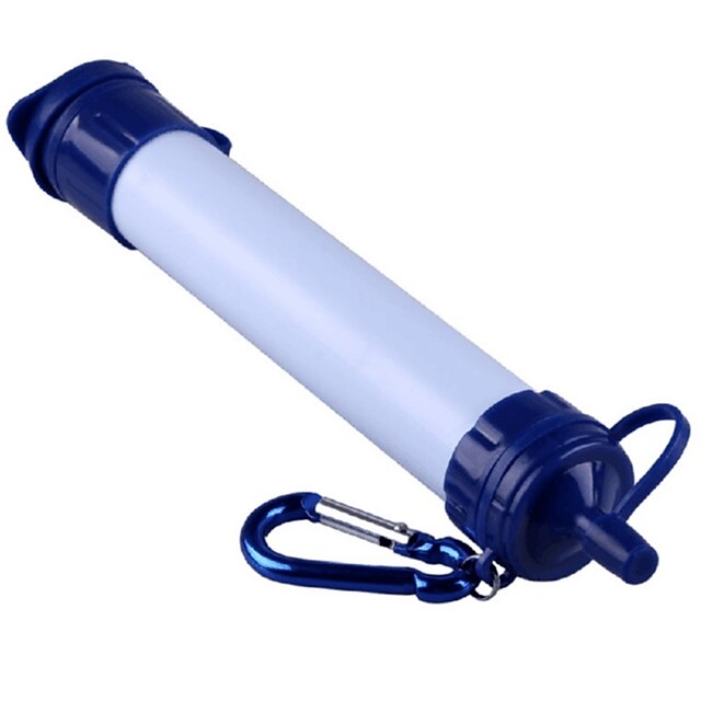  Portable Water Filter PP Convenient Limits Bacteria Lightweight for Camping Camping / Hiking / Caving Traveling Light Blue