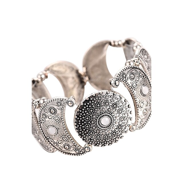  Women's Cuff Bracelet Bracelet - Moon Ladies, Vintage, Bohemian, Boho Bracelet Jewelry Silver For Gift Going out