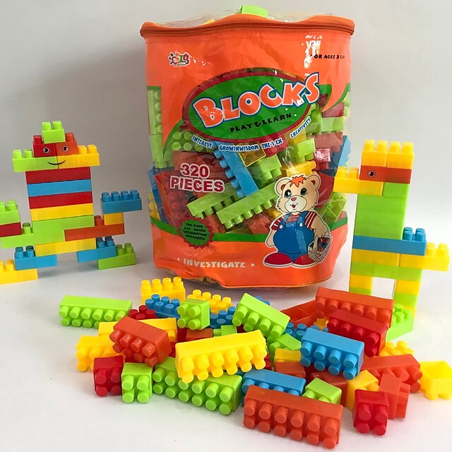  Building Blocks 320 pcs Cartoon Family Animal compatible Legoing Handbags Cartoon Toy Cartoon Design DIY Backpack Boys' Toy Gift / Kid's