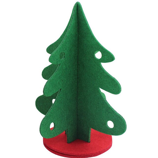  Decoraciones de vacaciones Navidad Árboles de Navidad Rojo / Verde selva 1pc