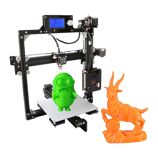  Anet A2 3D Printing DIY Aluminum Metal 3D Three-Dimensional Nozzle TF Card Off-Line Printing LCD Display Intelligent 3D Printers