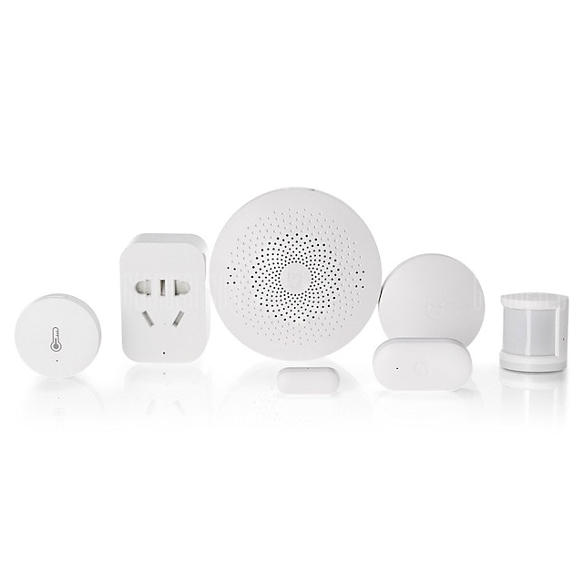  xiaomi mijia 6 em 1 kit de segurança inteligente para casa - interruptor sem fio / sensor de porta de janela / sensor de corpo humano / sensor de
