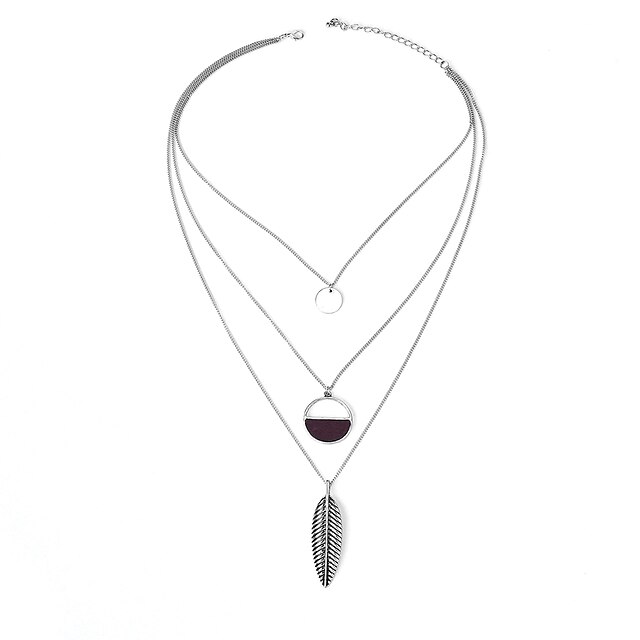  Women's Multi-stone Layered Necklace - Rainbow / Oversized / Gemstone / Oversized