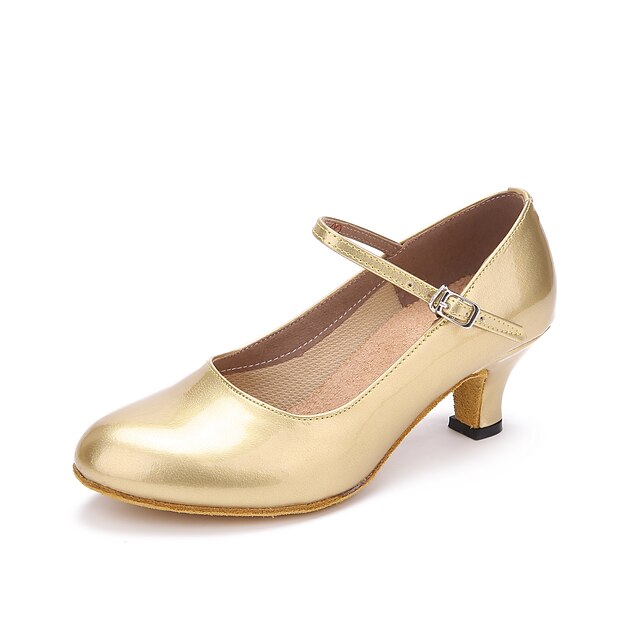  Damen Schuhe für modern Dance Sneaker Maßgefertigter Absatz Kunstleder Gold