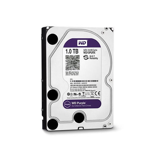  WD® محركات الأقراص الصلبة WD10PURX 1TB(IntelliPower 64MB Cache) purple drive 3.5-inch HDD surveillance for CCTV NVR إلى أمن أنظمة 18*13cm