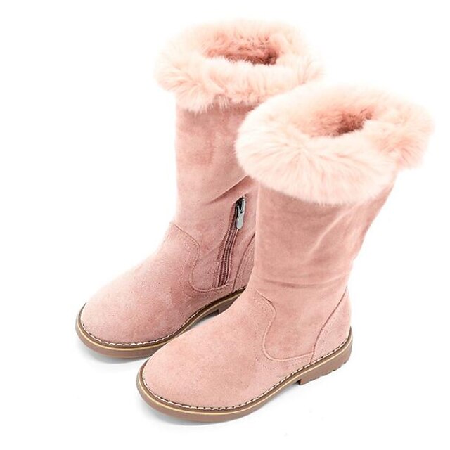  Da ragazza Scarpe Scamosciato Autunno Inverno Comoda Stivali da neve Stivaletti Per Casual Nero Rosa Cachi